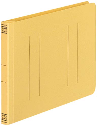 フラットファイルＶ樹脂とじ具　Ａ５横　黄　１０冊