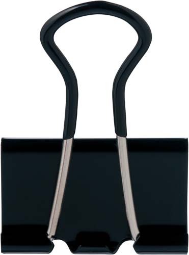 手が痛くなりにくいダブルクリップ　黒　中１００個入