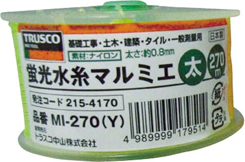 蛍光水糸　マルミエ太　２７０ｍ　黄色