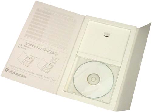 エコメディアファイル　スリム　Ａ４　白　５冊