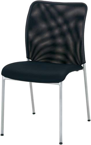 メッシュミーティング用チェア　ブラック　４脚セット