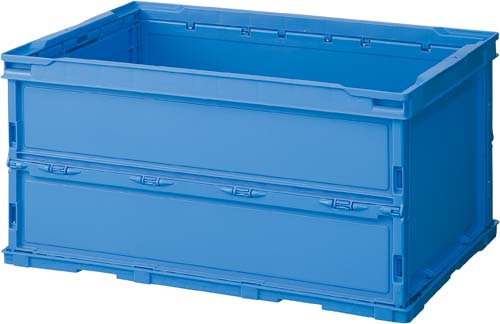 薄型軽量オリコン　４０Ｌ　フタなし　ブルー　３０個