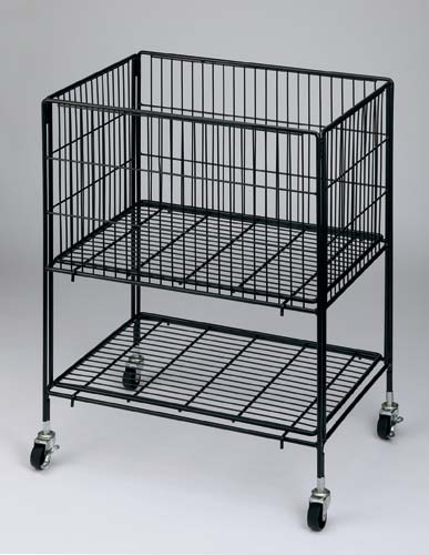 軽量ワイヤーワゴン　幅６００奥行４５０　黒