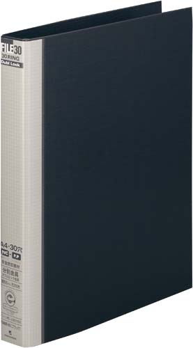 ダブロックファイル黒Ａ４縦３０穴背幅３８ｍｍ６冊