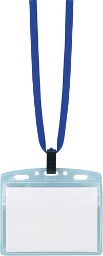 ネックストラップ名札特大＜アイドプラス＞青