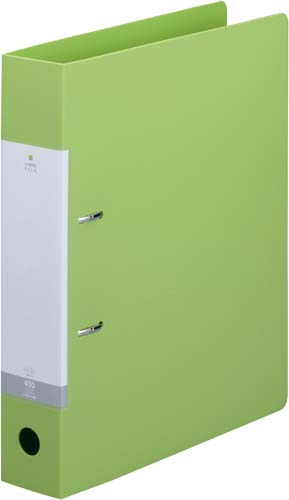 Ｄリング２穴ファイル　黄緑Ａ４縦背幅５６ｍｍ