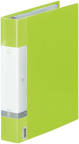 クリヤーブック交換式　黄緑　Ａ４縦背幅５０ｍｍ
