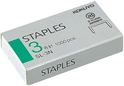 ステープル針　３号針　１０００本入