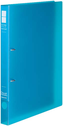 リングＦスリムＳ透明　淡青Ａ４縦背幅２７ｍｍ　５冊