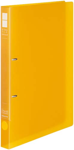 リングＦスリムＳ透明　黄Ａ４縦背幅２７ｍｍ　５冊