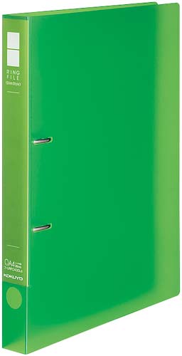 リングＦスリムＳ　透明淡緑Ａ４縦背幅３３ｍｍ　５冊