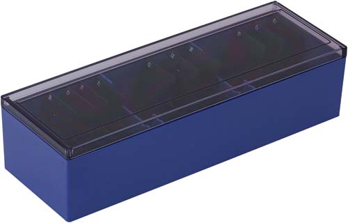 名刺整理箱　１０００枚収容　青　１０個