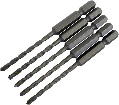 充電ドライバービットドリル　３．４ｍｍ　５本セット