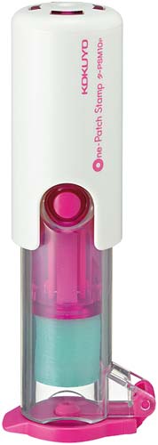 ビニールパッチホルダー〈ワンパッチスタンプ〉桃３個