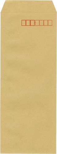 クラフトテープ付封筒　長４〒　７０ｇ　３０００枚