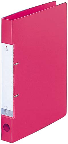 Ｄリング２穴ファイル　赤Ａ４縦背幅３４ｍｍ