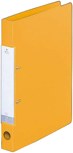 Ｄリング２穴ファイル　黄Ａ４縦背幅３４ｍｍ