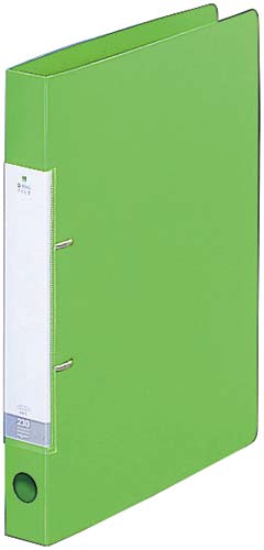 Ｄリング２穴ファイル　黄緑Ａ４縦背幅３４ｍｍ