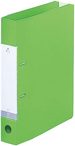 Ｄリング２穴ファイル　黄緑Ａ４縦背幅４６ｍｍ