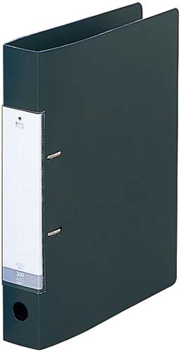 Ｄリング２穴ファイル　黒Ａ４縦背幅４６ｍｍ