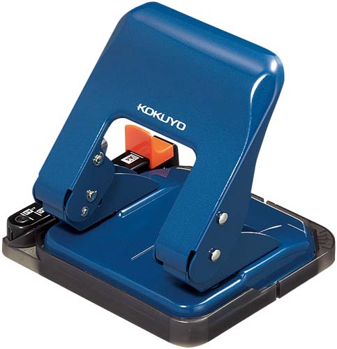 ２穴パンチ　ラクアケ　２５枚穿孔　ブルー　３個