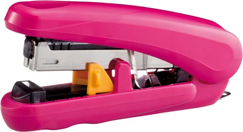 フラットホッチキス　ピタヒット　２０枚とじ　ピンク
