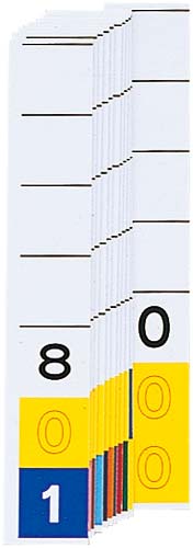 カラーナンバー見出し紙＜ＴＤ３桁＞　８０１－０００