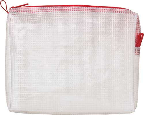 メッシュケースマチ付Ａ６　１３０×１６５ｍｍ赤１５