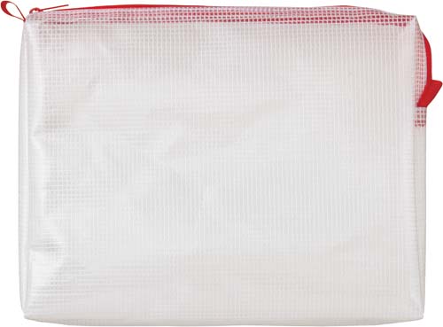 メッシュケースマチ付Ａ５　１９０×２５０ｍｍ赤１５