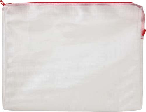 メッシュケースマチ付Ｂ４　３００×３９５ｍｍ赤５枚