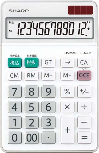 電卓　チルト　ナイスサイズＥＬ－Ｎ４３２Ｘ　３個