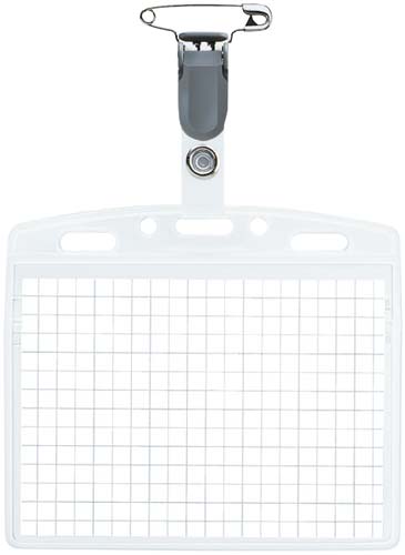 タッグ名札安全ピン・クリップ両用　特大　１０個