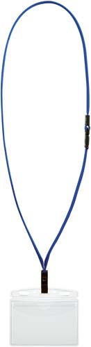 吊下げ名札セット（カードプロテクトタイプ）青