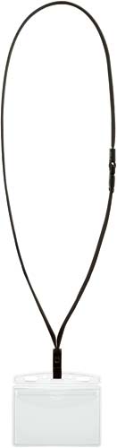 吊下げ名札セット（カードプロテクトタイプ）黒