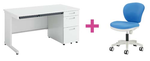 セット品　ピクサ２片袖１４００ＷＨ＋ＭＢチェアＢＬ