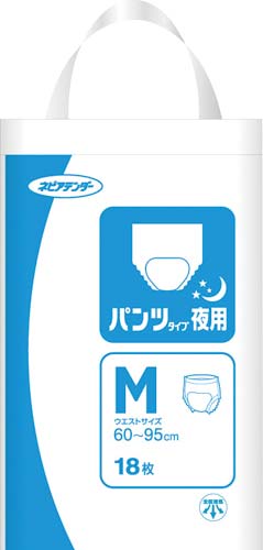 テンダーパンツタイプ　夜用　Ｍ　１８枚×４