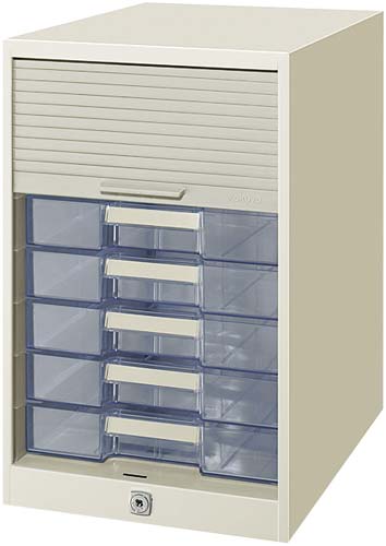 シャッターケース　引き出し７段　透明引き出し