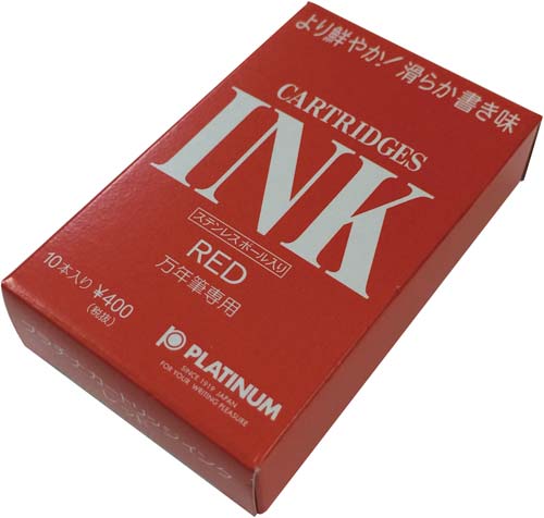 万年筆用カートリッジ　赤１０本入