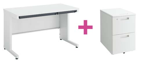 セット品ピクサ２Ｄ６００平１２００＋ワゴンＴ２段Ｗ