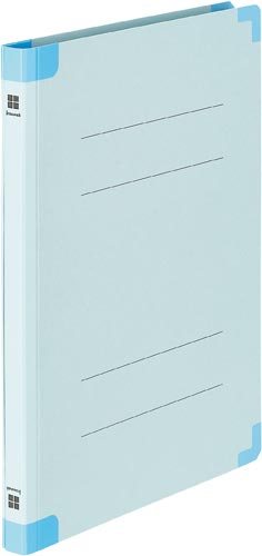 四隅が傷みにくい背補強フラットファイル　青　１冊