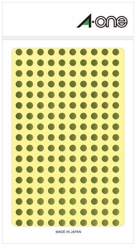 カラーラベル　丸型　５ｍｍ径　金