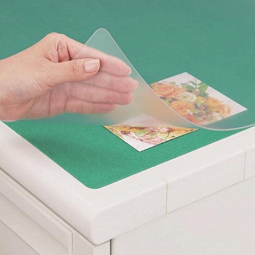 ななめカットデスクマット９００×６２０下敷付　３枚