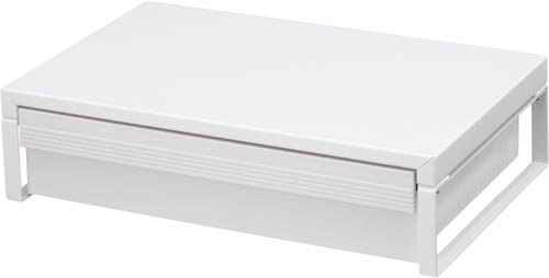 机上台　引出し付　幅３９０ｍｍ　白