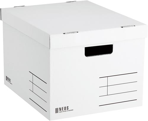 収納ボックス＜ＮＥＯＳ＞Ｌサイズ・フタ付き白１０個