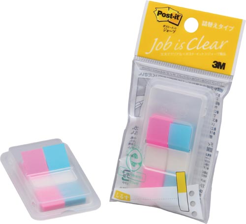ポストイット　ジョーブ　ケース付ハーフ　ローズ＆青