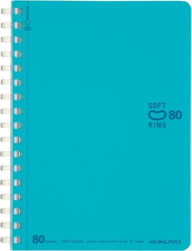 ソフトリングノートドット入Ｂ罫Ａ６　８０枚　空５冊