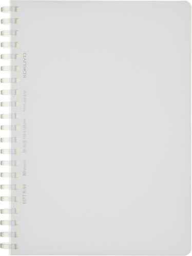 ソフトリングノート　方眼ドット罫　Ｂ６　８０枚透明