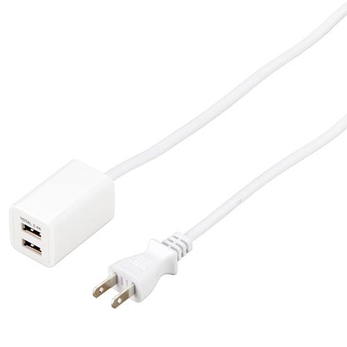 ＯＡタップ　ＵＳＢ２ポート　０．５ｍ　ホワイト