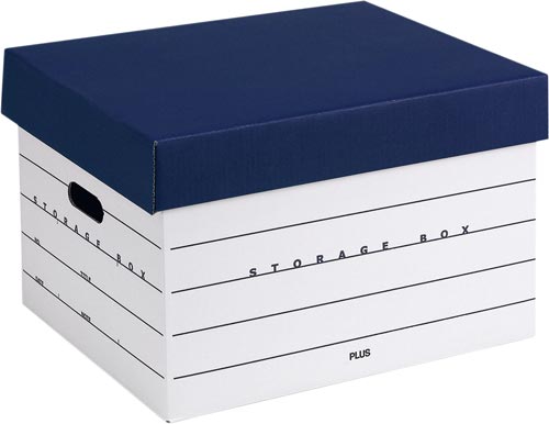 ストレージボックス　フタ式分離タイプネイビー
