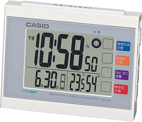 生活環境お知らせ機能付き電波置時計ＤＱＬ－２１０Ｊ